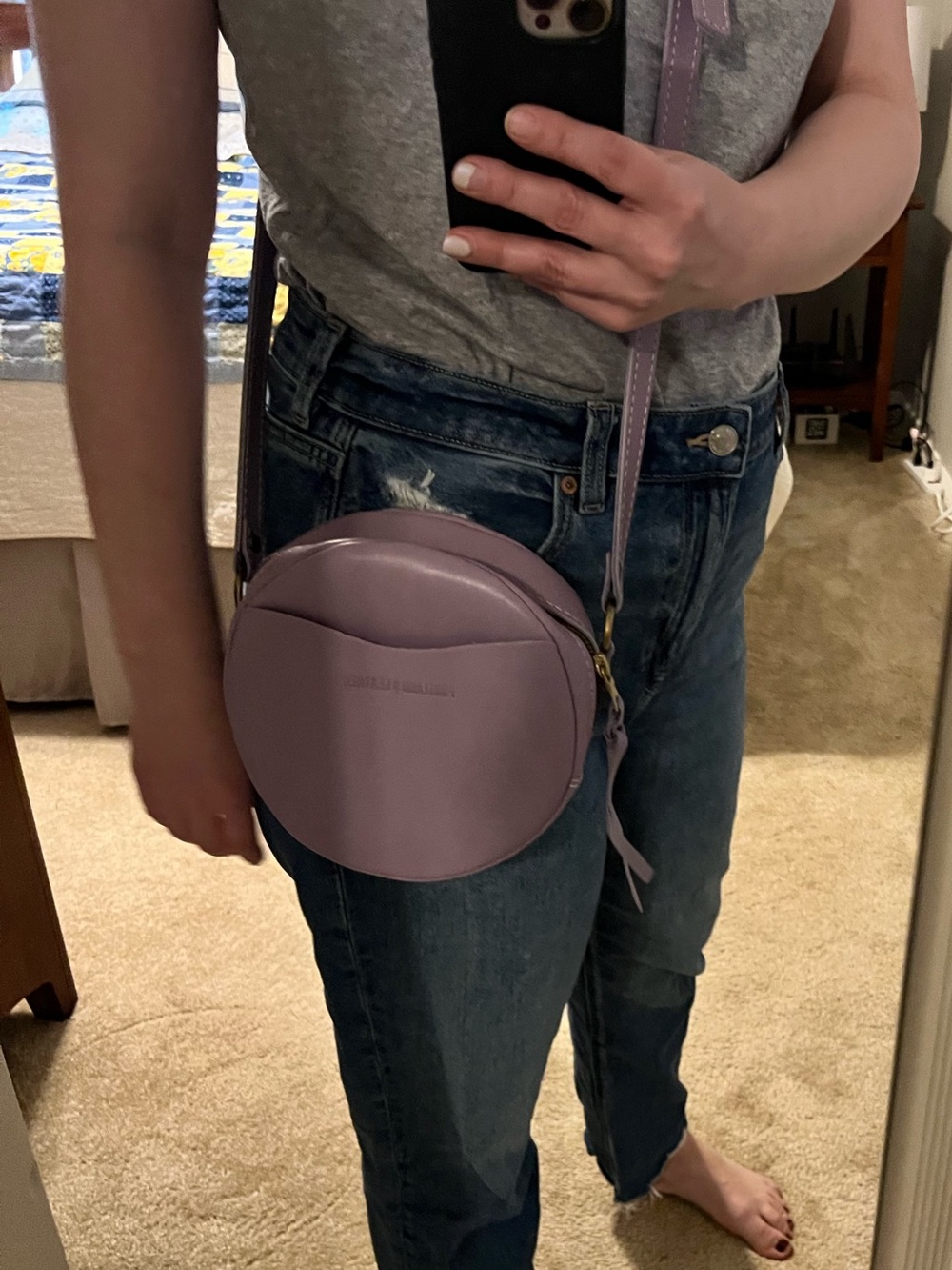 Lilac Round Crossbody Bag - Women - Picture 2 of 7
